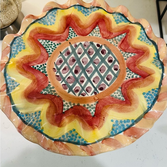 Mackenzie Taylor Odd Fellows Fluted Cake Stand Childs 12" Diameter Pedestal - Picture 2 of 4